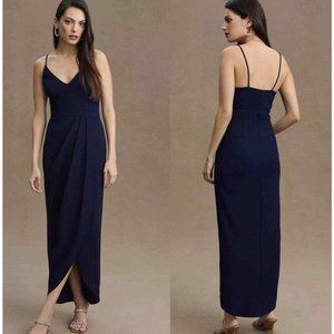 NWT BHLDN Caron V-Neck Crepe Dress / Midnight Navy Z430-5 FREE SHIPPING